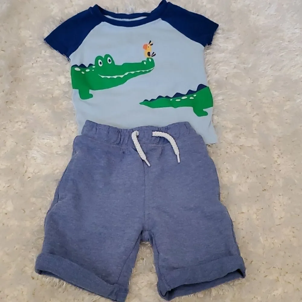 18 month boy shorts and 24 month shirt set